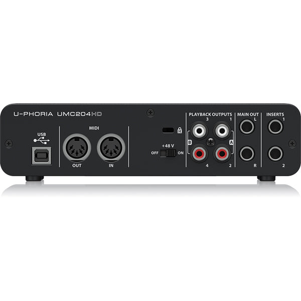 Behringer UMC-204HD 2 X 4 USB Audio MIDI interface with MIDAS Mic Preamp (UMC204HD UM 204HD)