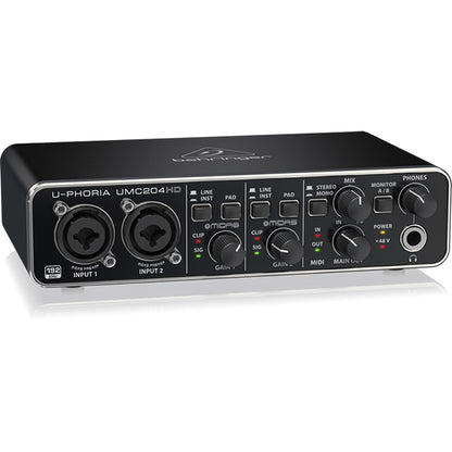 Behringer UMC-204HD 2 X 4 USB Audio MIDI interface with MIDAS Mic Preamp (UMC204HD UM 204HD)
