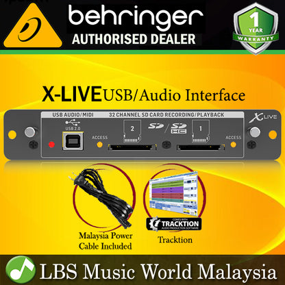 Behringer X-LIVE 32 Channel Live Recording on SD and USB Audio Interface (XLIVE X LIVE)