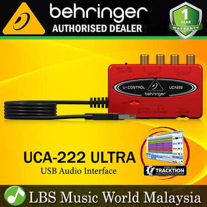 Behringer UCA-222 Ultra Low Latency 2 In 2 Out USB Audio Interface (UCA222 UCA 222)