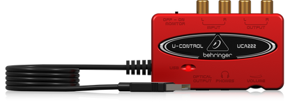 Behringer UCA-222 Ultra Low Latency 2 In 2 Out USB Audio Interface (UCA222 UCA 222)