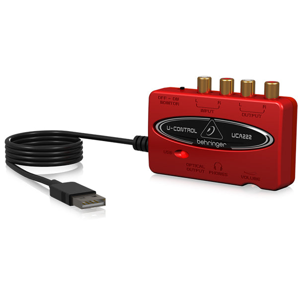 Behringer UCA-222 Ultra Low Latency 2 In 2 Out USB Audio Interface (UCA222 UCA 222)