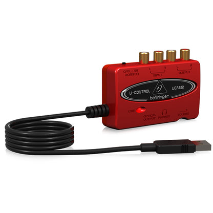 Behringer UCA-222 Ultra Low Latency 2 In 2 Out USB Audio Interface (UCA222 UCA 222)