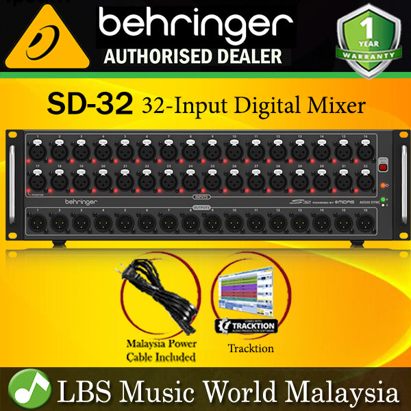 Behringer S-32 Digital Snake I/O Box with 32 Mic Inputs 16 Outputs AES50 and KLARK TEKNIK SuperMAC (S32 S 32)