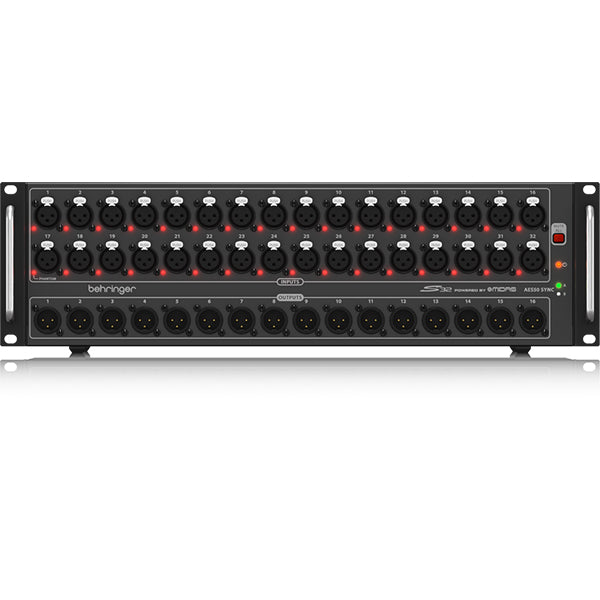 Behringer S-32 Digital Snake I/O Box with 32 Mic Inputs 16 Outputs AES50 and KLARK TEKNIK SuperMAC (S32 S 32)