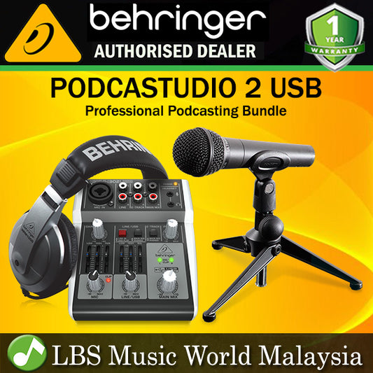 Behringer PODCASTUDIO 2 USB Professional Bundle with USB interface (PODCASTUDIO-2USB)