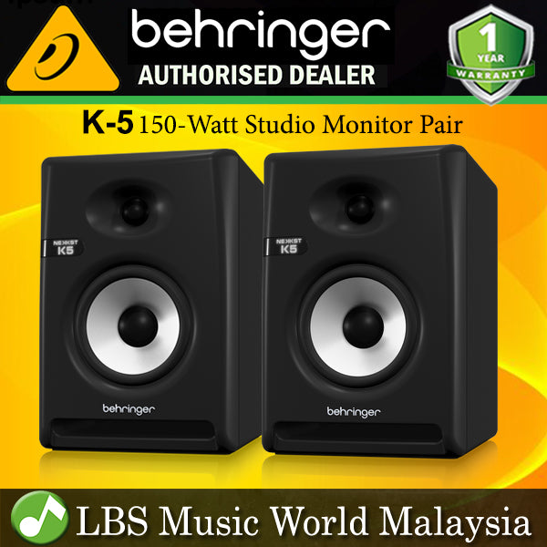 Behringer K-5 150W Audiophile Bi Amped 5" Studio Monitor Speaker with Advanced Waveguide Technology Pair (K5 K 5)