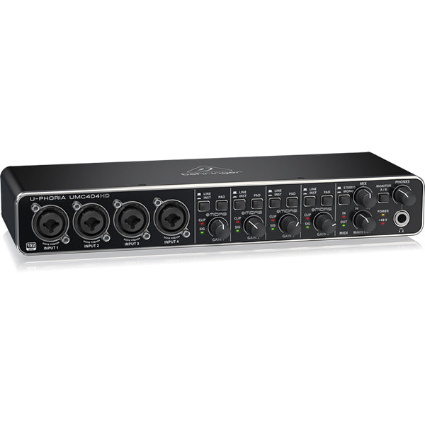 Behringer UMC-404HD 4 X 4 USB Audio MIDI interface with MIDAS Mic Preamp (UMC404HD UMC404)