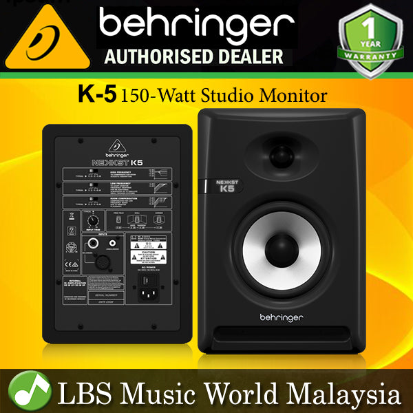 Behringer K-5 150W Audiophile Bi Amped 5" Studio Monitor Speaker with Advanced Waveguide Technology (K5 K 5)