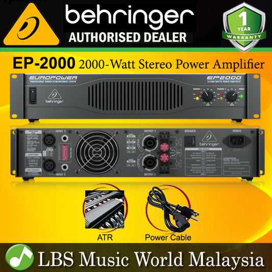 Behringer EP-2000 Professional 2000 Watt Stereo Power Amplifier Amp with ATR Technology (EP2000 EP 2000)