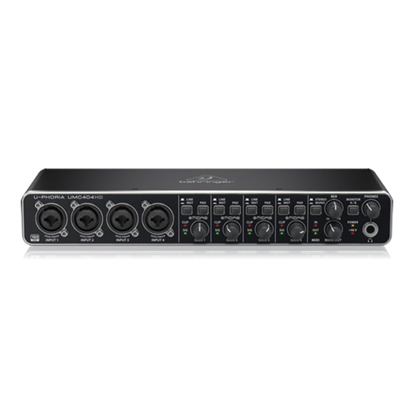 Behringer UMC-404HD 4 X 4 USB Audio MIDI interface with MIDAS Mic Preamp (UMC404HD UMC404)