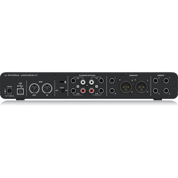 Behringer UMC-404HD 4 X 4 USB Audio MIDI interface with MIDAS Mic Preamp (UMC404HD UMC404)