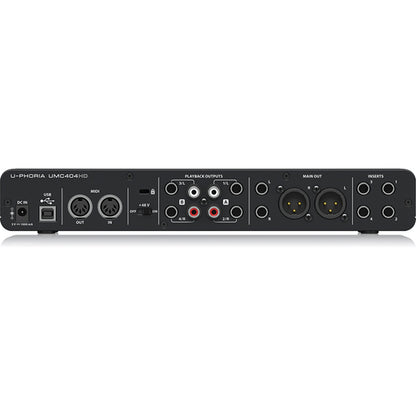 Behringer UMC-404HD 4 X 4 USB Audio MIDI interface with MIDAS Mic Preamp (UMC404HD UMC404)