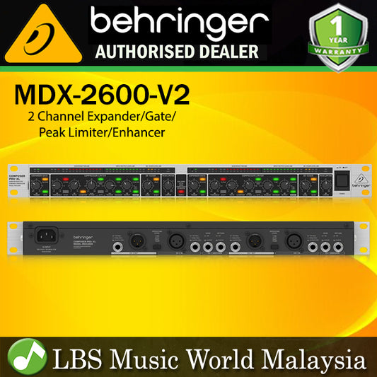 Behringer MDX-2600-V2 2 Channel Expander Gate Compressor Peak Limiter Enhancer & Tube Simulation Composer Pro-XL (MDX2600 MDX 2600 MDX-2600 V2)
