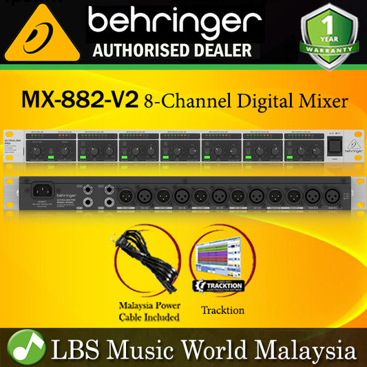 Behringer MX-882-V2 Ultra Flexible 8 Channel Rackomount Splitter Mixer (MX882V2 MX 882V2 MX-882 MX882 V2)