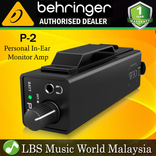 Behringer P-2 Powerplay Ultra Compact Personal In Ear In-Ear Monitor Amplifier Amp with XLR/TRS (P2 P 2)