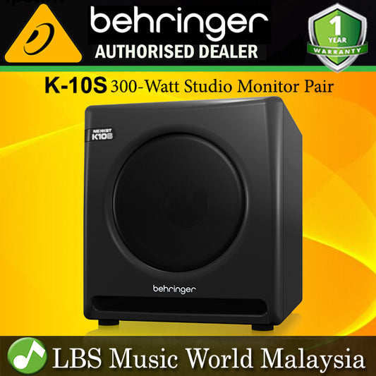 Behringer K-10S 300 Watt  Audiophile 10" Studio Subwoofer with High Excursion Woofer (K10S K 10S K10-S)