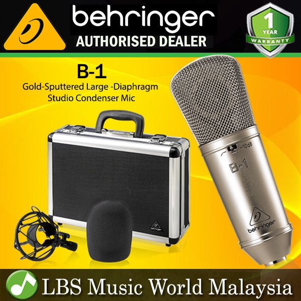 Behringer B-1 Gold Sputtered Large Diaphragm Studio Condenser Microphone Mic (B1 B 1)