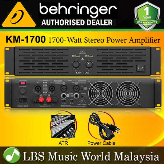 Behringer KM-1700 1700 Watt Stereo Power Amplifier Amp with ATR Technology (KM1700 KM 1700)