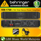 Behringer KM-1700 1700 Watt Stereo Power Amplifier Amp with ATR Technology (KM1700 KM 1700)