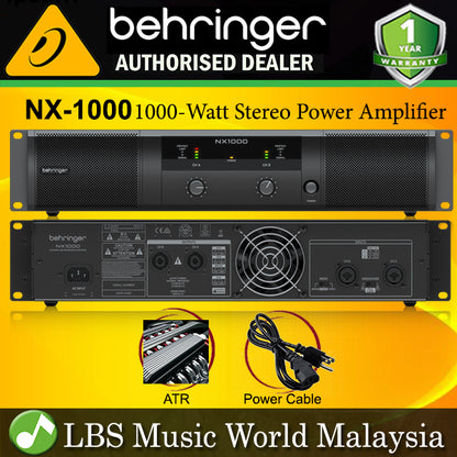 Behringer NX-1000 Ultra Lightweight 1000 Watt Class D Power Amplifier Amp (NX1000 NX 1000)