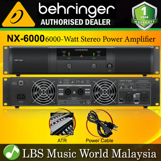 Behringer NX-6000 Ultra Lightweight 6000 Watt Class D Power Amplifier Amp (NX6000 NX 6000)