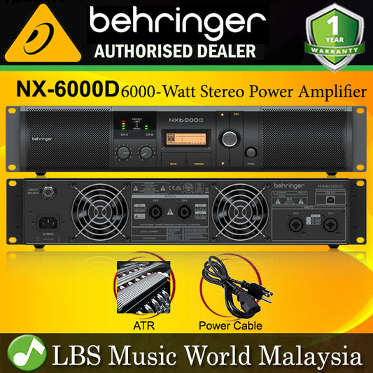 Behringer NX-6000D Ultra Lightweight 6000 Watt Class D Power Amplifier Amp with Loudspeaker (NX6000D NX 6000D)