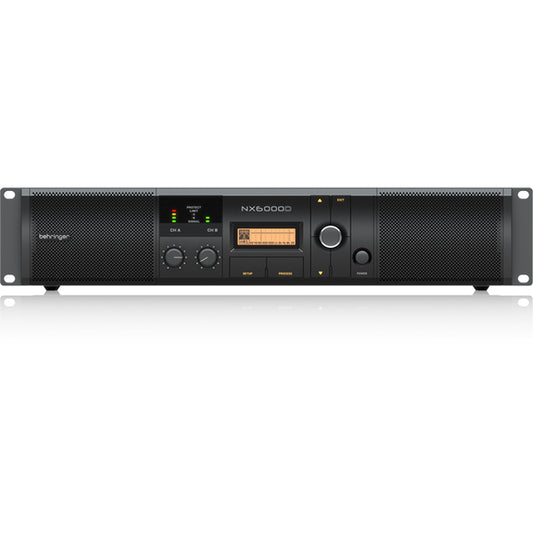 Behringer NX-6000D Ultra Lightweight 6000 Watt Class D Power Amplifier Amp with Loudspeaker (NX6000D NX 6000D)