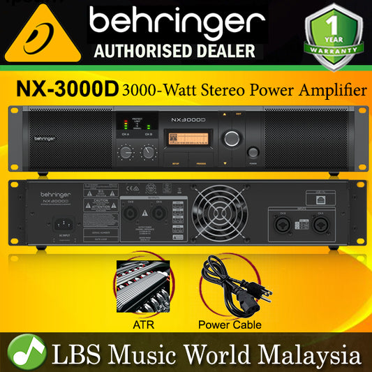 Behringer NX-3000D Ultra Lightweight 3000 Watt Class D Power Amplifier Amp (NX3000D NX 3000D)