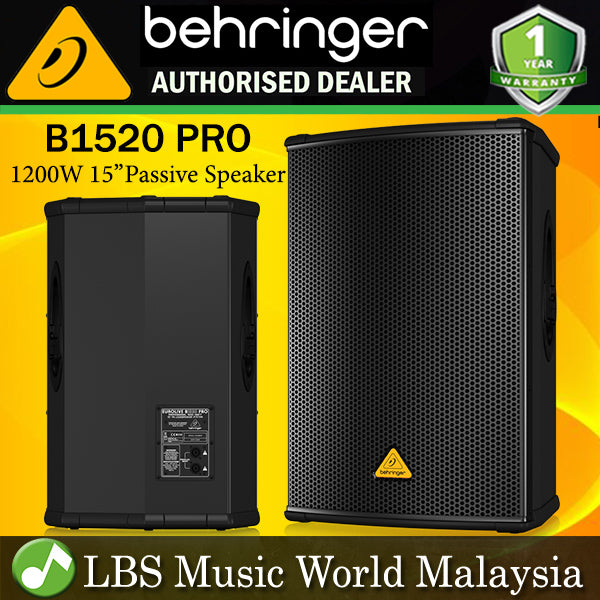 Behringer B1520 PRO 1200W 15" Passive Speaker - Each (B1520PRO B-1520 B1520 PRO)