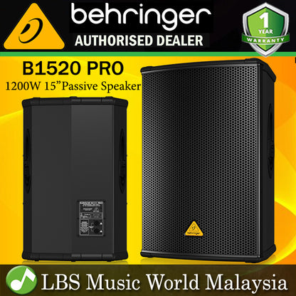 Behringer B1520 PRO 1200W 15" Passive Speaker - Each (B1520PRO B-1520 B1520 PRO)