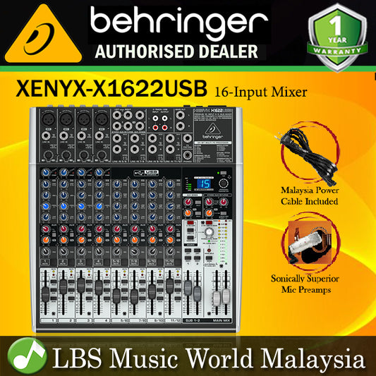 Behringer XENYX-X1622USB Premium 16 Input Portable Mixer (XENYXX1622USB XENYX X1622USB)