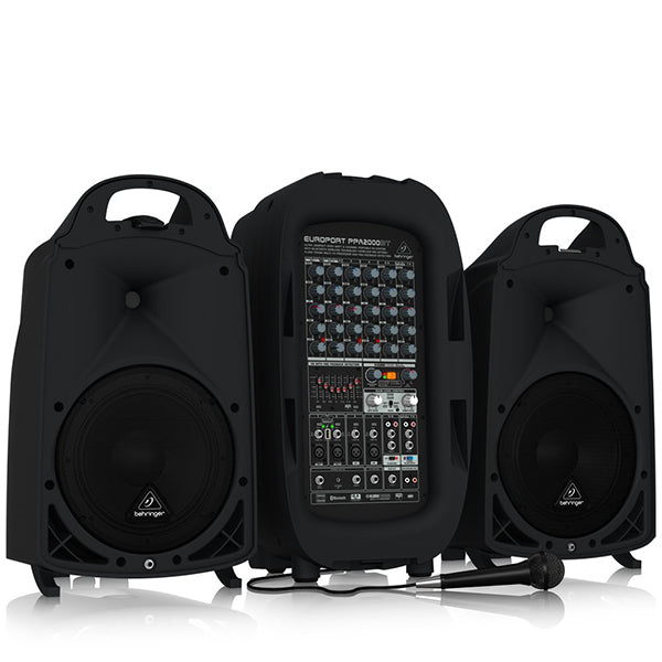 Behringer PPA-2000BT Ultra Compact 2000W 8 Channel Portable PA System with Bluetooth (PPA2000BT PPA 2000BT)