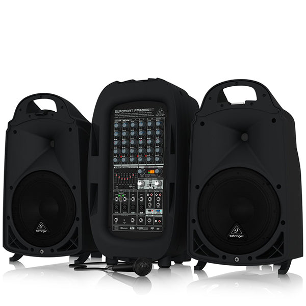 Behringer PPA-2000BT Ultra Compact 2000W 8 Channel Portable PA System with Bluetooth (PPA2000BT PPA 2000BT)