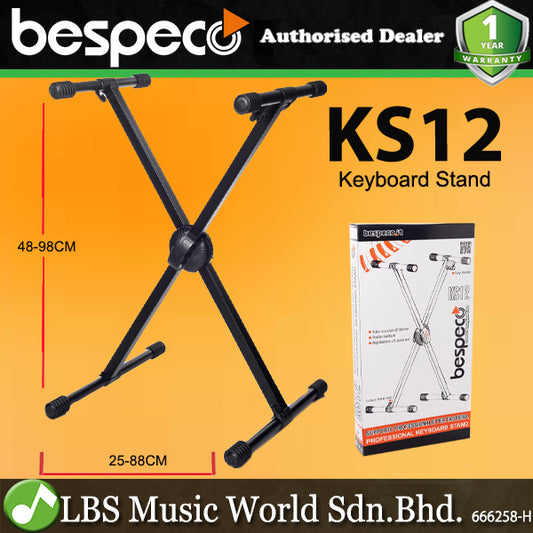 Bespeco KS12 Adjustable X Style Heavy Duty Keyboard Stand
