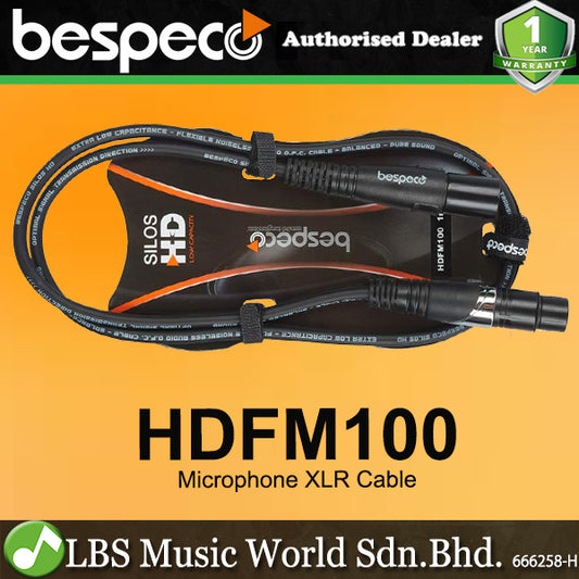Bespeco HDFM100 Microphone XLR Cable Male to XLR Female
