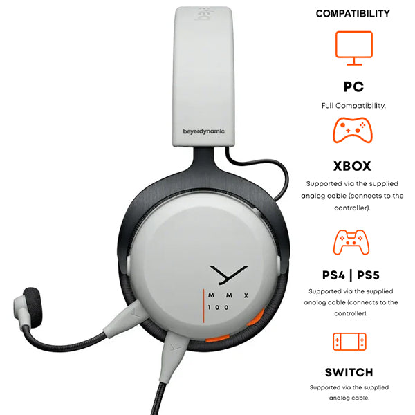 Beyerdynamic MMX 100 Closed Back Headphone Analog Gaming Headset (MMX100)