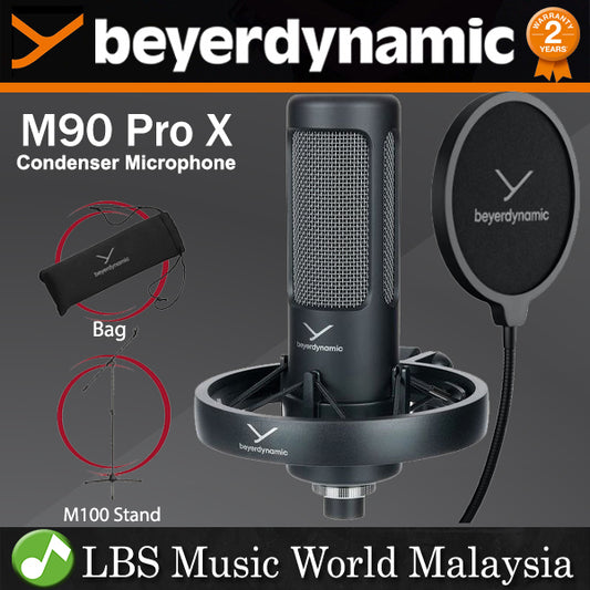 Beyerdynamic M 90 Pro X Large Diaphragm Condenser Microphone with Pop Filter and Elastic Mic Mount (M90 ProX)
