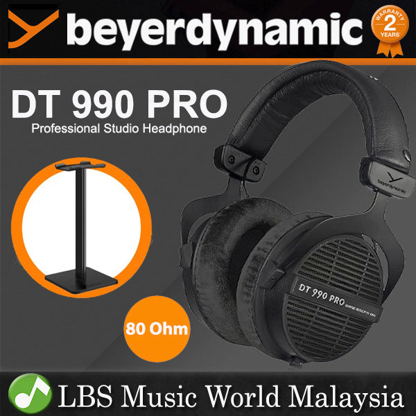Beyerdynamic DT 990 PRO 250 Ohm Studio Open Back Headphones Mixing with Stand (DT990)