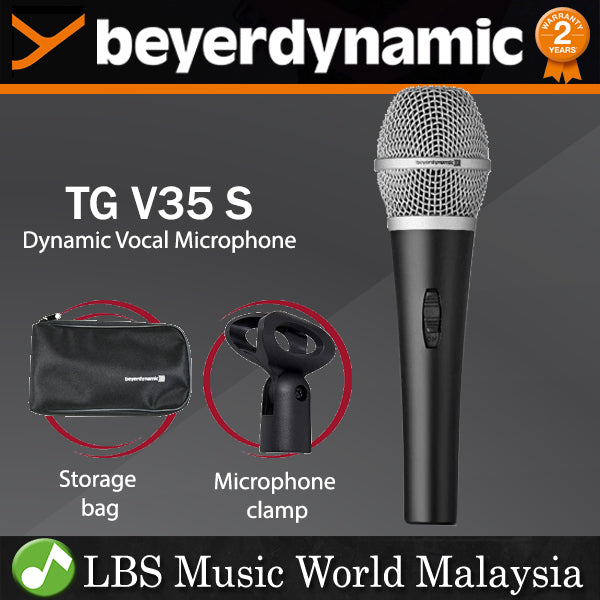 Beyerdynamic TG V35 s Supercardioid Dynamic Vocal Microphone with Switch, Mic Holder and & Storage Bag (TGV35 TGV35S)