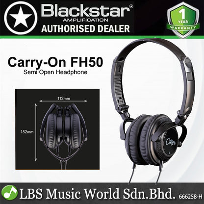 Blackstar FH50 Semi Closed On Ear Headphones with Adjustable Headband