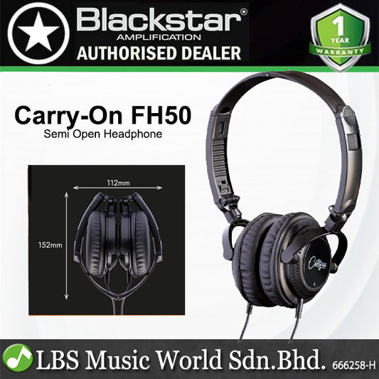 Blackstar FH50 Semi Closed On Ear Headphones with Adjustable Headband