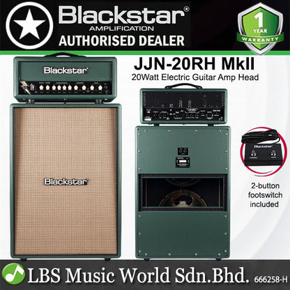Blackstar JJN-20RH MkII Limited Edition Jared James Nichols Signature 20 Watt Electric Guitar Amp Head With Matching JJN-212VOC MkII Cabinet