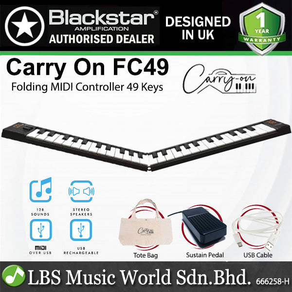 Blackstar Carry On FC49 Folding MIDI Controller 49 Keys (FC 49)