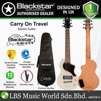 Blackstar Carry On Travel Gaboon Mahogany Body Electric Guitar With Mini humbucker with coil split Pickup And Bag
