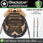 Blackstar CABLE-STD-3M-SS 3.0M Straight 1/4 Inch Jack To Straight 1/4 Inch Jack Standard Instrument Cable With Heavy Duty Nickel Plated Connectors Straight to Straight