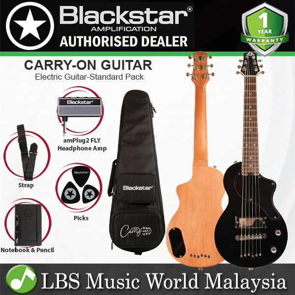 Blackstar Carry On Travel Standard Pack Gaboon Mahogany Electric Guitar With Laurel Fingerboard with Gig Bag