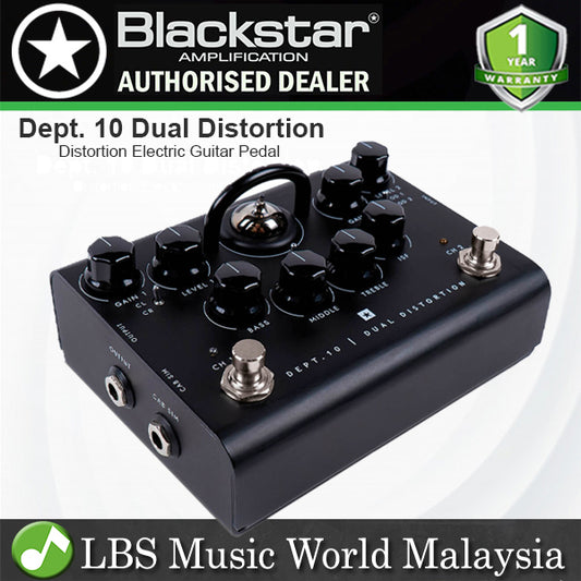 Blackstar Dept. 10 Dual Distortion 2 Channel Tube Distortion Electric Guitar Effect Pedal