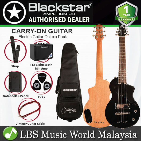 Blackstar Carry On Travel Deluxe Pack Gaboon Mahogany Electric Guitar With Laurel Fingerboard with Gig Bag