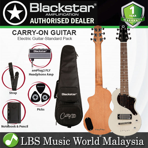 Blackstar Carry On Travel Standard Pack Gaboon Mahogany Electric Guitar With Laurel Fingerboard with Gig Bag